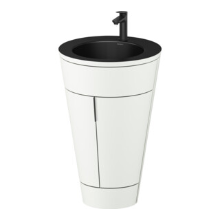 Duravit Meuble sous lavabo c-bonded Starck 1 56x86,4x60,5 cm, st, IB, G noir, blanc s-mat