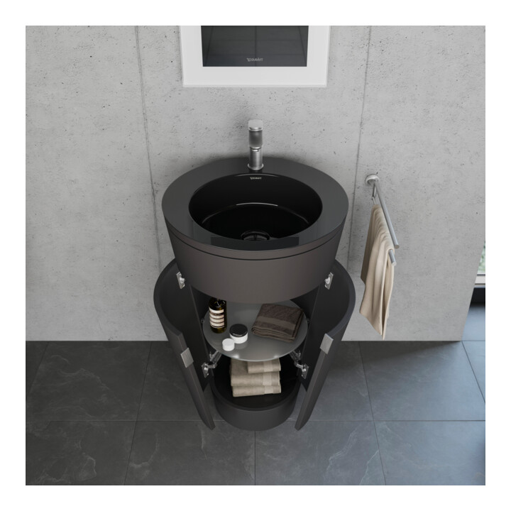 Duravit Meuble sous-lavabo c-bonded Starck 1 56x86,4x60,5cm, gris mat