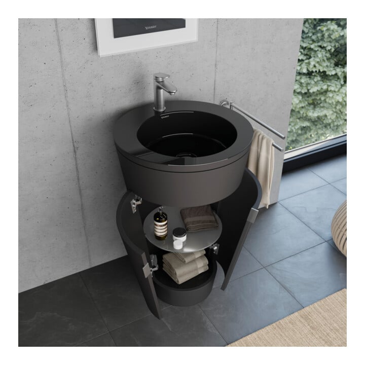 Duravit Meuble sous-lavabo c-bonded Starck 1 56x86,4x60,5cm, gris mat