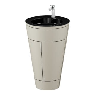Duravit Meuble sous-lavabo c-bonded Starck 1 56x86,4x60,5cm, st, chr mat taupe s