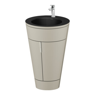 Duravit Meuble sous-lavabo c-bonded Starck 1 56x86,4x60,5cm, st, chr mat taupe s-mat