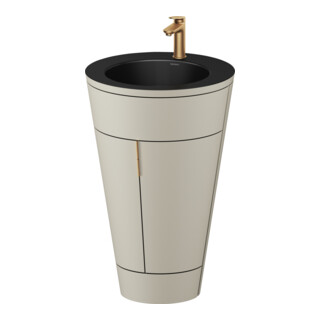 Duravit Meuble sous-lavabo c-bonded Starck 1 56x86,4x60,5cm, st, G b geb., Tau s-mat