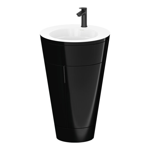 Duravit Meuble sous-lavabo c-bonded Starck 1 56x86,4x60,5cm, st, IB, noir, noir brillant