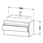 Duravit Meuble sous-lavabo Com DuraStyle 100x47,8 cm, bas, mat, 2 tiroirs-4