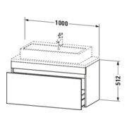 Duravit Meuble sous lavabo Com DuraStyle 100x47,8 cm, bas. mat, avec console, 1 tiroir-4