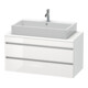 Duravit Meuble sous-lavabo Com DuraStyle 100x47,8 cm, blanc brillant/mat, 2 tiroirs-1