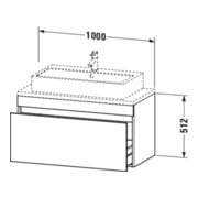 Duravit Meuble sous-lavabo Com DuraStyle 100x47,8 cm, blanc mat, 1 tiroir-4