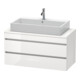 Duravit Meuble sous lavabo Com DuraStyle 100x47,8 cm, blanc mat, 2 tiroirs