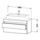 Duravit Meuble sous lavabo Com DuraStyle 100x47,8 cm, blanc mat, 2 tiroirs
