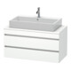 Duravit Meuble sous lavabo Com DuraStyle 100x47,8 cm, blanc mat, 2 tiroirs-1
