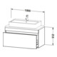 Duravit Meuble sous-lavabo Com DuraStyle 100x47,8 cm, blanc mat, avec console, 1 tiroir