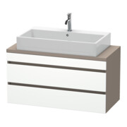 Duravit Meuble sous-lavabo Com DuraStyle 100x47,8 cm, blanc mat/bois, 2 tiroirs-1