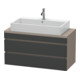 Duravit Meuble sous-lavabo Com DuraStyle 100x47,8 cm, gris/marron, 2 tiroirs-1