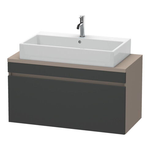 Duravit Meuble sous-lavabo Com DuraStyle 100x47,8 cm, gris mat/bois, 1 tiroir
