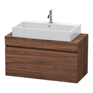 Duravit Meuble sous lavabo Com DuraStyle 100x47,8 cm, noyer foncé, pour console, 1 tiroir