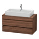 Duravit Meuble sous lavabo Com DuraStyle 100x47,8 cm, Noyer foncé, pour console, 2 tiroirs-1