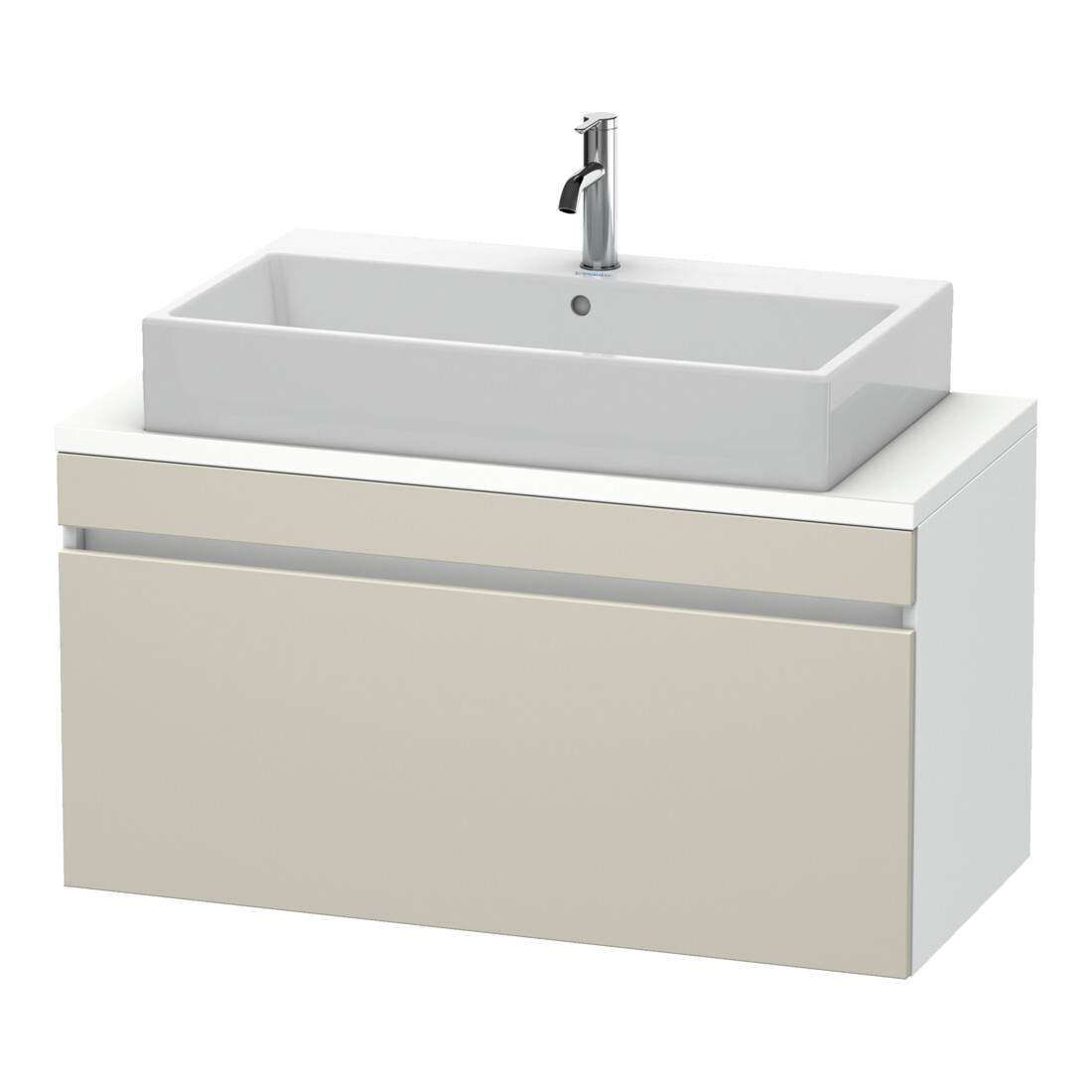 Duravit Meuble sous-lavabo Com DuraStyle 100x47,8 cm, taupe/blanc mat, 1 tiroir
