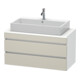 Duravit Meuble sous lavabo Com DuraStyle 100x47,8 cm, taupe/blanc mat, 2 tiroirs-1