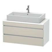 Duravit Meuble sous lavabo Com DuraStyle 100x47,8 cm, taupe/blanc mat, 2 tiroirs