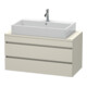Duravit Meuble sous-lavabo Com DuraStyle 100x47,8 cm, Taupe, pour console, 2 tiroirs-1