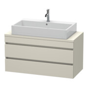 Duravit Meuble sous-lavabo Com DuraStyle 100x47,8 cm, Taupe, pour console, 2 tiroirs