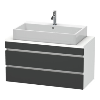 Duravit Meuble sous-lavabo Com DuraStyle 100x47,8cm, gris mat/blanc mat, 2 tiroirs