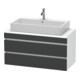 Duravit Meuble sous-lavabo Com DuraStyle 100x47,8cm, gris mat/blanc mat, 2 tiroirs-1