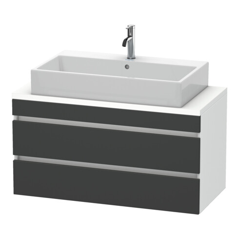 Duravit Meuble sous-lavabo Com DuraStyle 100x47,8cm, gris mat/blanc mat, 2 tiroirs