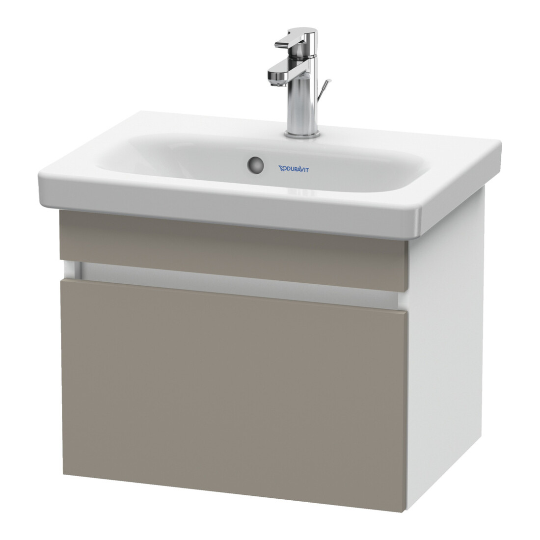 Duravit Meuble sous lavabo Com DuraStyle 50x36,8 cm, bas mat/blanc mat, 1 tiroir