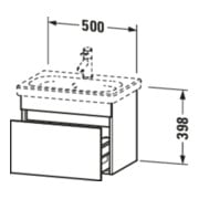 Duravit Meuble sous lavabo Com DuraStyle 50x36,8 cm, basalte mat, 1 tiroir-5