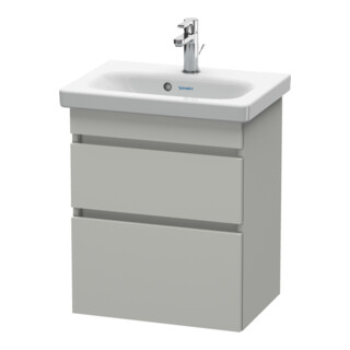 Duravit Meuble sous lavabo Com DuraStyle 50x36,8 cm, béton gris, 2 tiroirs, suspendu