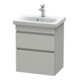 Duravit Meuble sous lavabo Com DuraStyle 50x36,8 cm, béton gris, 2 tiroirs, suspendu-1