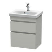 Duravit Meuble sous lavabo Com DuraStyle 50x36,8 cm, béton gris, 2 tiroirs, suspendu