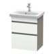 Duravit Meuble sous lavabo Com DuraStyle 50x36,8 cm, blanc, 2 tiroirs, suspendu-1