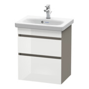 Duravit Meuble sous-lavabo Com DuraStyle 50x36,8 cm, blanc hg/b ma, 2 tiroirs, suspendu-1