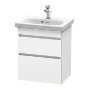 Duravit Meuble sous lavabo Com DuraStyle 50x36,8 cm, blanc mat, 2 tiroirs, suspendu