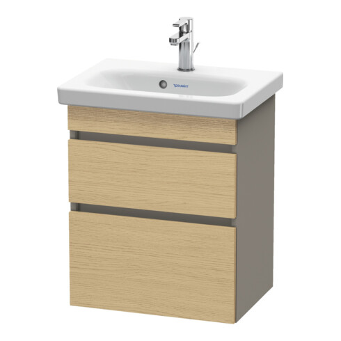 Duravit Meuble sous-lavabo Com DuraStyle 50x36,8 cm, blanc œuf/mat, 2 tiroirs, suspendu