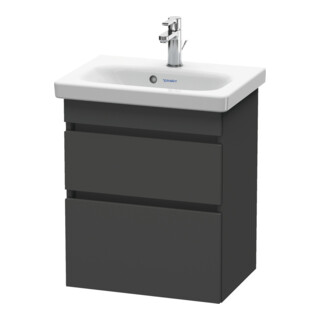 Duravit Meuble sous-lavabo Com DuraStyle 50x36,8 cm, graph ma, 2 tiroirs, suspendu