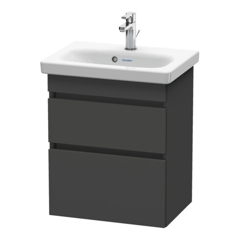 Duravit Meuble sous-lavabo Com DuraStyle 50x36,8 cm, graph ma, 2 tiroirs, suspendu
