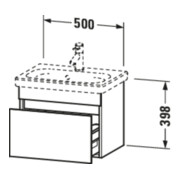 Duravit Meuble sous lavabo Com DuraStyle 50x36,8 cm, graphite mat, 1 tiroir-5
