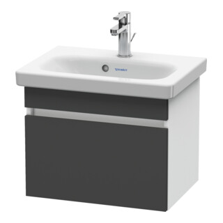 Duravit Meuble sous-lavabo Com DuraStyle 50x36,8 cm, graphite mat/blanc mat, 1 tiroir