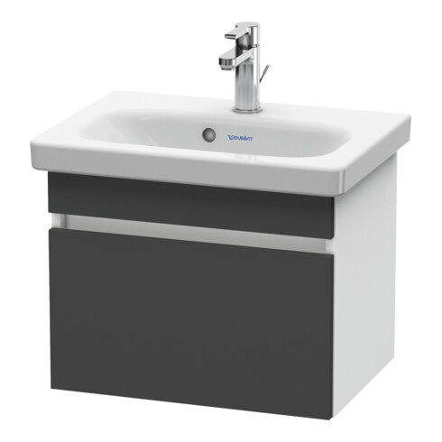 Duravit Meuble sous-lavabo Com DuraStyle 50x36,8 cm, graphite mat/blanc mat, 1 tiroir