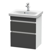 Duravit Meuble sous-lavabo Com DuraStyle 50x36,8 cm, gris m/blanc mat, 2 tiroirs, suspendu