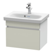 Duravit Meuble sous lavabo Com DuraStyle 50x36,8 cm, taupe/blanc mat, 1 tiroir