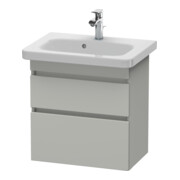 Duravit Meuble sous lavabo Com DuraStyle 58x36,8 cm, béton gris, 2 tiroirs, suspendu