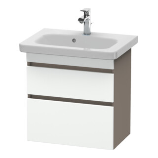 Duravit Meuble sous lavabo Com DuraStyle 58x36,8 cm, blanc, 2 tiroirs, suspendu