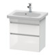 Duravit Meuble sous lavabo Com DuraStyle 58x36,8 cm, blanc brillant/mat, 2 tiroirs, suspendu-1