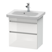 Duravit Meuble sous lavabo Com DuraStyle 58x36,8 cm, blanc brillant/mat, 2 tiroirs, suspendu