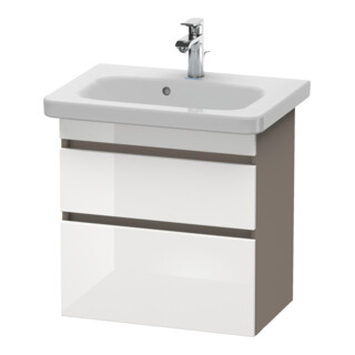 Duravit Meuble sous-lavabo Com DuraStyle 58x36,8 cm, blanc hg/b ma, 2 tiroirs, suspendu