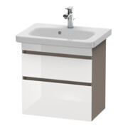 Duravit Meuble sous-lavabo Com DuraStyle 58x36,8 cm, blanc hg/b ma, 2 tiroirs, suspendu